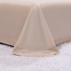Coordinating solid ivory flat sheet with an elegant draped finish for ORIENTALIC bedding – L&B