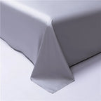 Silver gray reverse side of the purple duvet cover displayed in smooth Egyptian cotton fabric – NESLLA PURPLE GREY – L&B