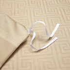 Champagne gold quilted bedspread with dimensional geometric stitching and refined finishing, LUSTRA GOLD – L&B